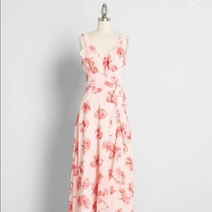 Hutch Pink/Floral Wrap Dress Size L